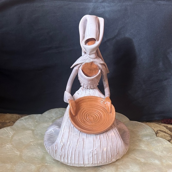 EMILIA PALOMBA EP SIGNED ITALIAN ART POTTERY SCULPTURE FIGURE WOMAN mcm londi